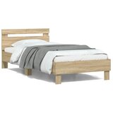  Okvir za krevet s uzglavljem boja hrasta 100x200 cm drveni | shoptok.hr