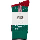 Jack & Jones muške čarape 12266823, 3 para, Crno-zelene