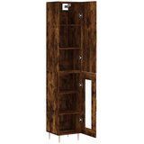 Visoka komoda dimljeni hrast 34,5x34x180cm konstruiranog drva | shoptok.hr
