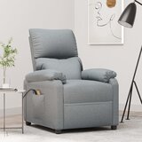  Masažna fotelja na podizanje od tkanine svjetlosiva | shoptok.hr