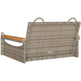  Klupa za ljuljanje siva 63x62x40 cm od poliratana | Eponuda.com