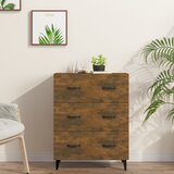 vidaXL Komoda dimljeni hrast 69,5x34x90 cm konstruiran les Cene