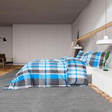  Set posteljine za poplun plavo-sivi 140x200 cm pamučni | shoptok.hr
