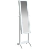 vidaXL Prostostoječe ogledalo belo 34x37x146 cm | Shoptok.si