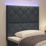  LED glava kreveta Tamno siva 100 cm Baršun | shoptok.hr