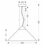  visilica na sajli presto 1xGX53/10W/230V prečnik 50 cm zlatna/dimljeno-siva | Eponuda.com