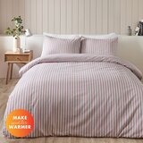 Catherine Lansfield Ružičasta flanelska posteljina za krevet za jednu osobu 135x200 cm Stripe – | shoptok.hr