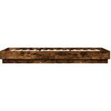  Posteljni okvir z LED lučkami dimljeni hrast 90x200 cm | Shoptok.si