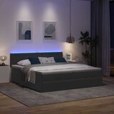 vidaXL Otomanski posteljni okvir z vzmetnicami črn 160x200 cm žamet Cene