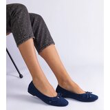 Gemre Navy blue ballet flats with a decorative bow Pollinos | shoptok.hr