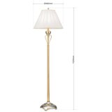 Orion Stl 12-1097/1 - Stojeća lampa TIZIA 1xE27/60W/230V bela/zlatna/patina | Eponuda.com