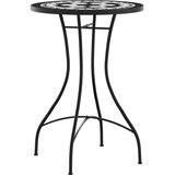 Bistro stolić s mozaikom crno-bijeli Ø50x70 cm keramički | shoptok.hr