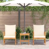  Sjedeća garnitura za vrt s jastukom 3 pcs Prirodna nafta | shoptok.hr