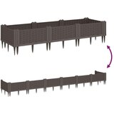  Vrtna sadilica s klinovima smeđa 125 x 40 x 28 5 cm PP | shoptok.hr