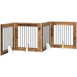  Vrata za pse s postoljem 4 pcs Staro drvo 80 x 80 cm | Eponuda.com
