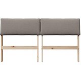  Tapecirani uzglavlje Sivo-smeđa 160 cm Čvrsto borovo drvo | shoptok.hr
