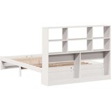vidaXL Knjižna postelja brez vzmetnice bela 150x200 cm trdna borovina | Shoptok.si