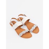 Shelvt White sandals with a glitter strap | shoptok.hr