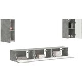  Set TV komoda Zidne 3 pcs Betonski sivi Konstruirano drvo | shoptok.hr