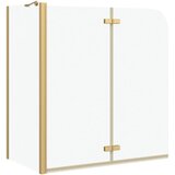 vidaXL Obloga za tuš Zlata 120 x 68 x 130 cm ESG steklo in aluminij, (5000112593) | Shoptok.si