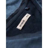 Ombre Men's cotton V-neck knit t-shirt with wash effect - navy blue | shoptok.hr