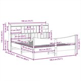 vidaXL Posteljni okvir brez vzmetnice 180x200 cm trdna borovina | Shoptok.si