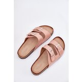 Boto Women's Cork Platform Slippers With Buckles Pink Evisolla | ePonuda.com
