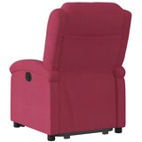  Električni naslonjač na podizanje boja vina baršunasti | shoptok.hr