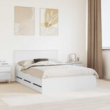  Krevetna konstrukcija Bijelo 140 x 190 cm Inženjersko Drvo | shoptok.hr