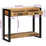  Konzolni stol 90x33x75 cm Čvrsto grubo drvo manga | shoptok.hr