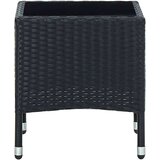 vidaXL Vrtni stol crni 40 x 40 x 45 cm od poliratana | shoptok.hr