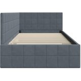  Kutni okvir kreveta Tamno siva 90 cm x 200 cm Baršun | shoptok.hr