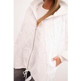 Kesi Włoski Women's quilted jacket with a hood white | shoptok.hr