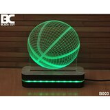 Black Cut 3D Noćna LED lampa Green Basketball B003GREEN Cene