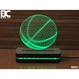 3D Noćna LED lampa Green Basketball B003GREEN