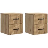  Stenski nočni omarici 2 pcs Artisan hrast 34,5 x 33 x 40 cm, (5000209825) | Shoptok.si