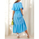 Resti Women's midi dress with short sleeves and decorative buttons | shoptok.hr