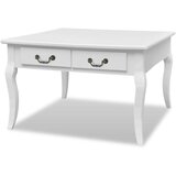 Klubska mizica s 4 predali bela | Shoptok.si