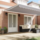 vidaXL Ročna Retraktibilna Tenda Svetlo Siva 500x300 cm, Material za Zamenjavo Tende za 5x3 m Okvir Svetlo Siva | Shoptok.si