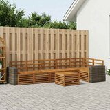  Set vanjskih sofa 7 kom. Prirodna Poliester | shoptok.hr