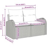  Vrtna sedežna garnitura Rjava in rdeča 55 x 55 x 37 cm, (5000135373) | Shoptok.si
