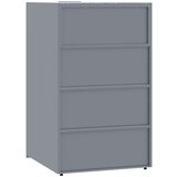  Spremište za 6 kanta za otpad sivo 414 x 79 x 117 cm čelično | shoptok.hr