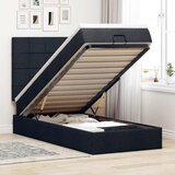 vidaXL Otomanski okvir kreveta s madraca crni 90x200cm od tkanine Cijene