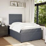 Box spring krevet s madracem tamnosivi 120 x 200 cm baršunasti | shoptok.hr