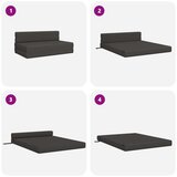 SK Zložljiv kavč postelja Temno siva 152 x 86,5 x 60 cm Blago, (5000300722) | Shoptok.si