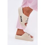 Boto Ladies Foam Slippers On Massive Sole With Bear Light Beige Lamira | Shoptok.si