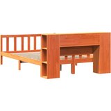 vidaXL Krevet s regalom za knjige bez madraca 150x200 cm masivno drvo | shoptok.hr