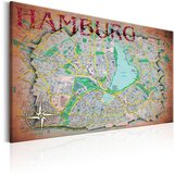  Slika - Map of Hamburg 60x40 | shoptok.hr