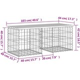  Vrtna klupa s gabionskim dizajnom 103x44x42 cm drvo duglazije | shoptok.hr