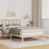 vidaXL Konstrukcija postelje Rjava 90 x 200 cm Masivno borovo les | Shoptok.si